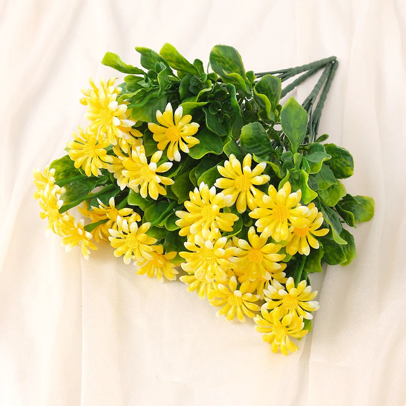 Daisy Artificial Flowers Bouquet 33cm Fake Plants for Home Decor Garden Wedding Decoration Outdoor Table Vase Flower Arrangement
