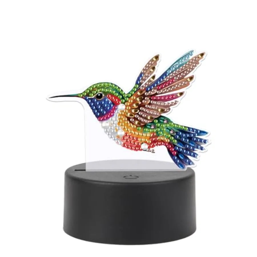 Diamond Art Led Night Light Creative Diy Mosaic Decor Lamp