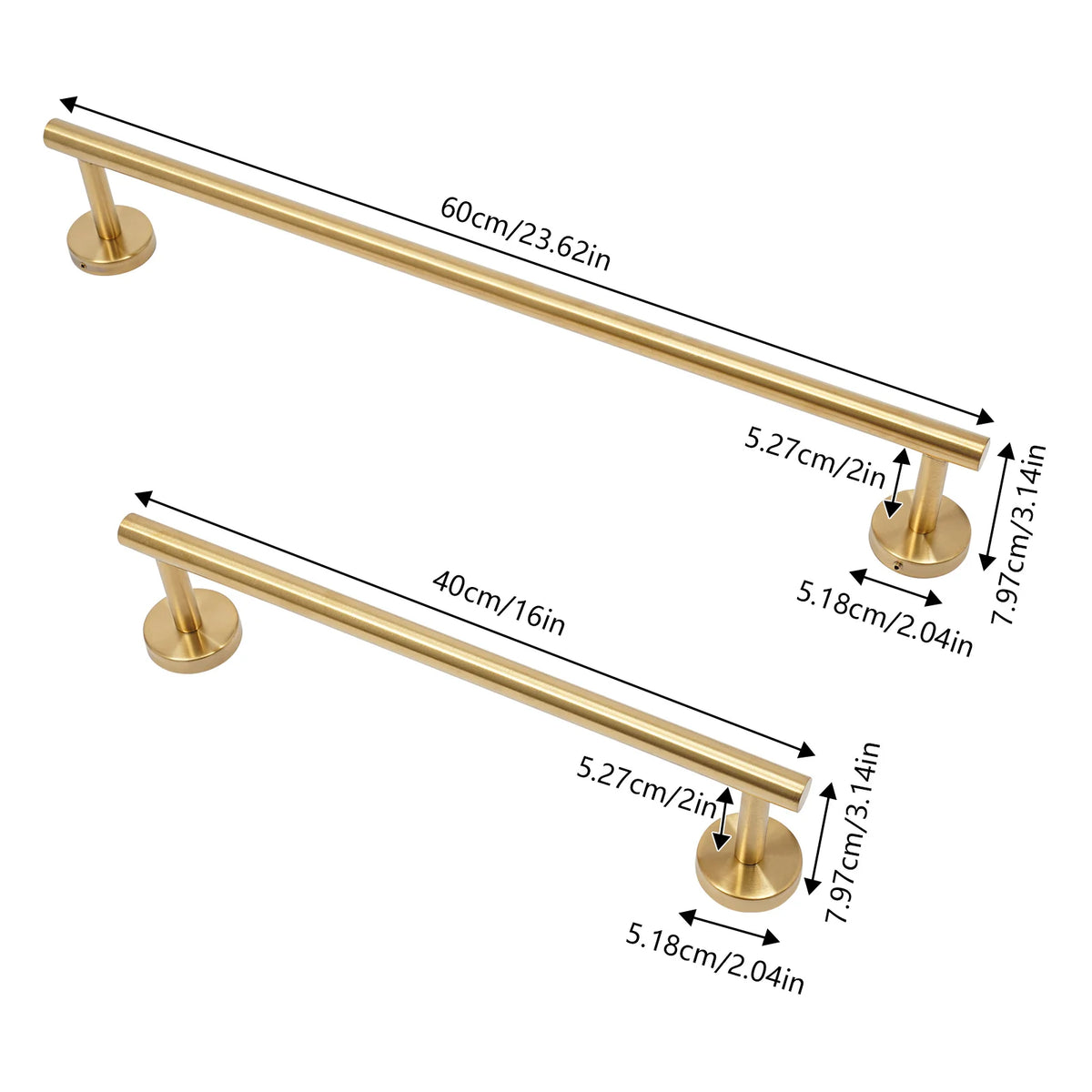 10 Piece Gold Bathroom Hardware Set Electroplated Stainless Steel Each 5kg Load Wall Mount Stainless Bath Accessory Kit Electroplated Towel Storage Fixture Pack For Home Bathroom Hotel Spa