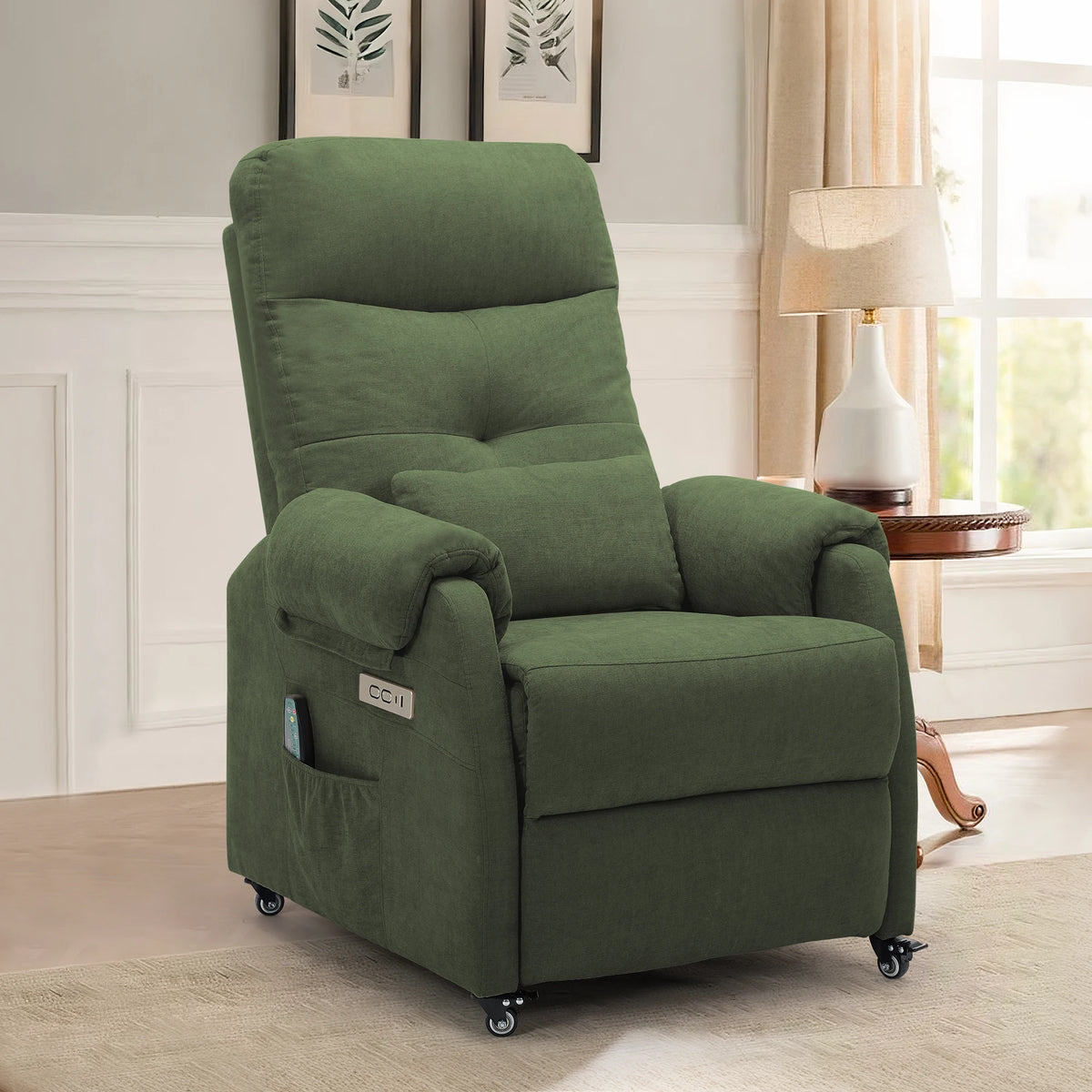 Korsaer Electric Recliner Chair With Usb Port And Wheels