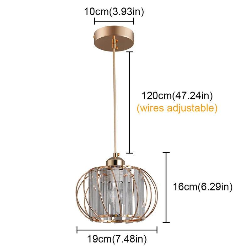 GreeLustr Modern Crystal Pendant Ceiling Light For Home Decor