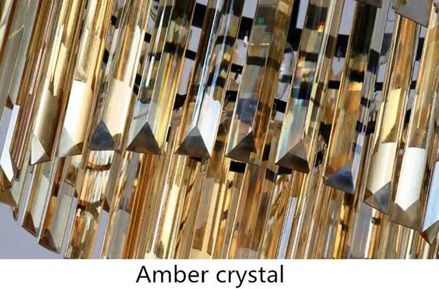 Luminaria Black Round Square Crystal LED Pendant Chandelier For Bedroom Living Dinning Room Corridor Hotel Gallery Hanging Lamps