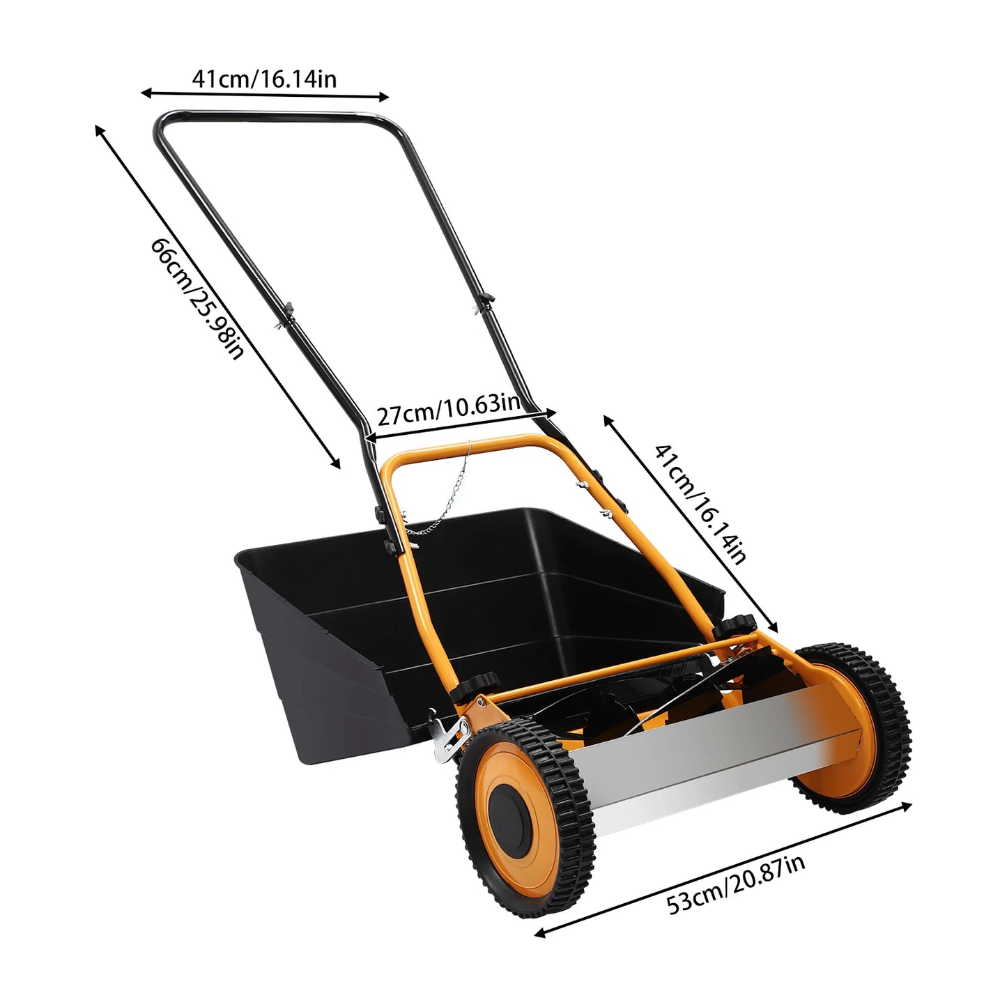 Cncest Manual Push Lawn Mower Featuring Aluminum Wheels