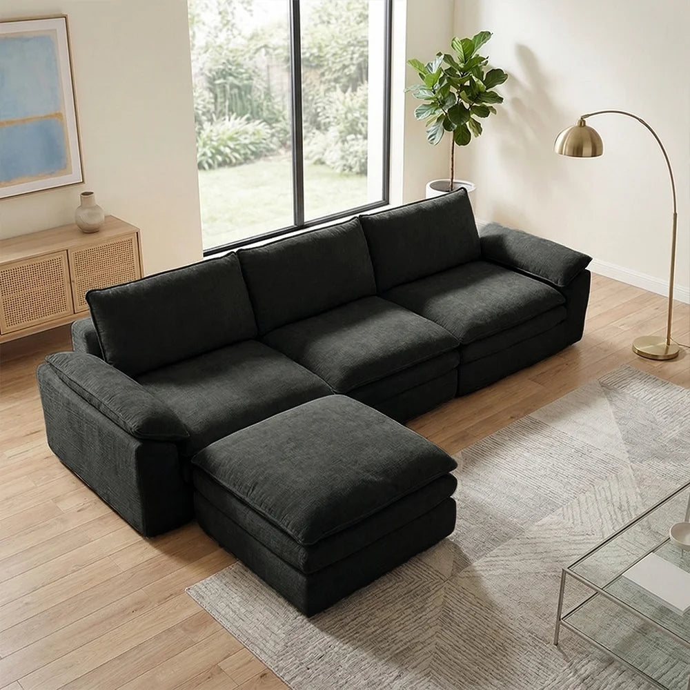Modern Cloud Modular Sofa Set With Plush Cushions For Home