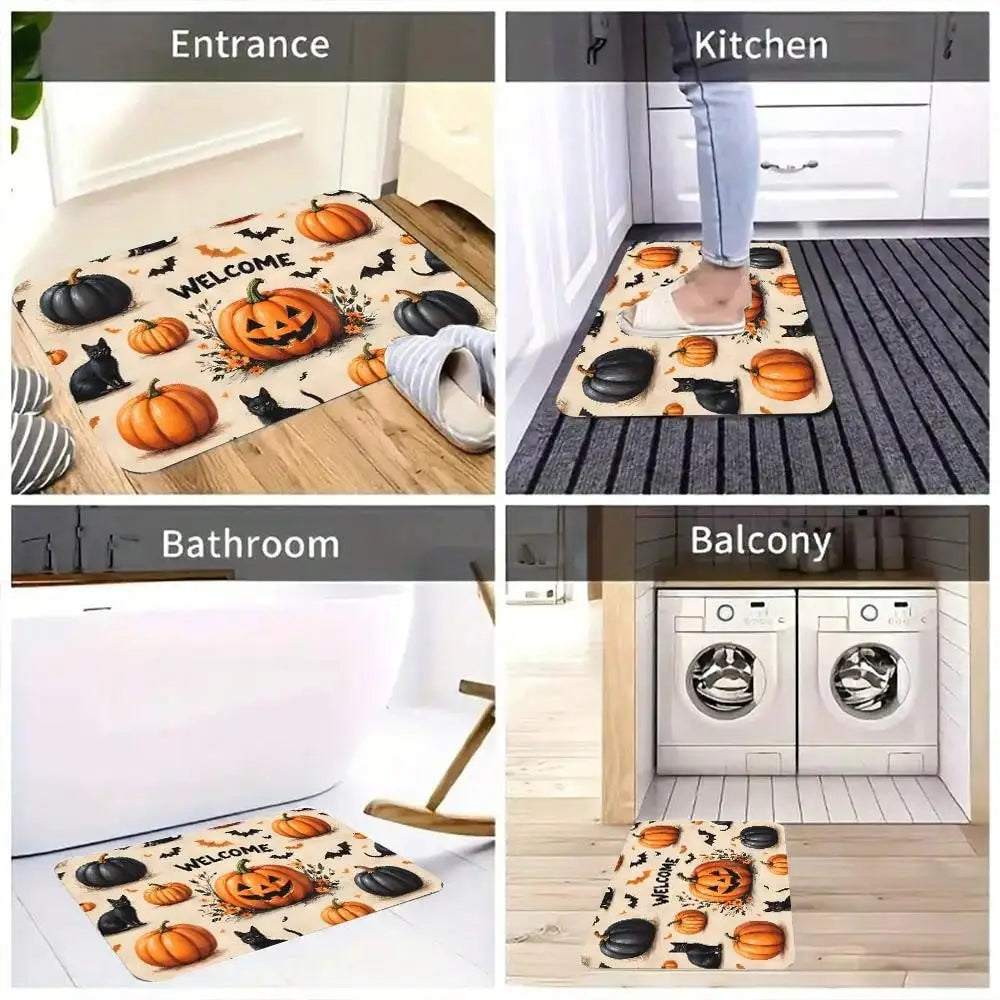 Modern Flannel Halloween Rug Carpet For Indoor Home Decor