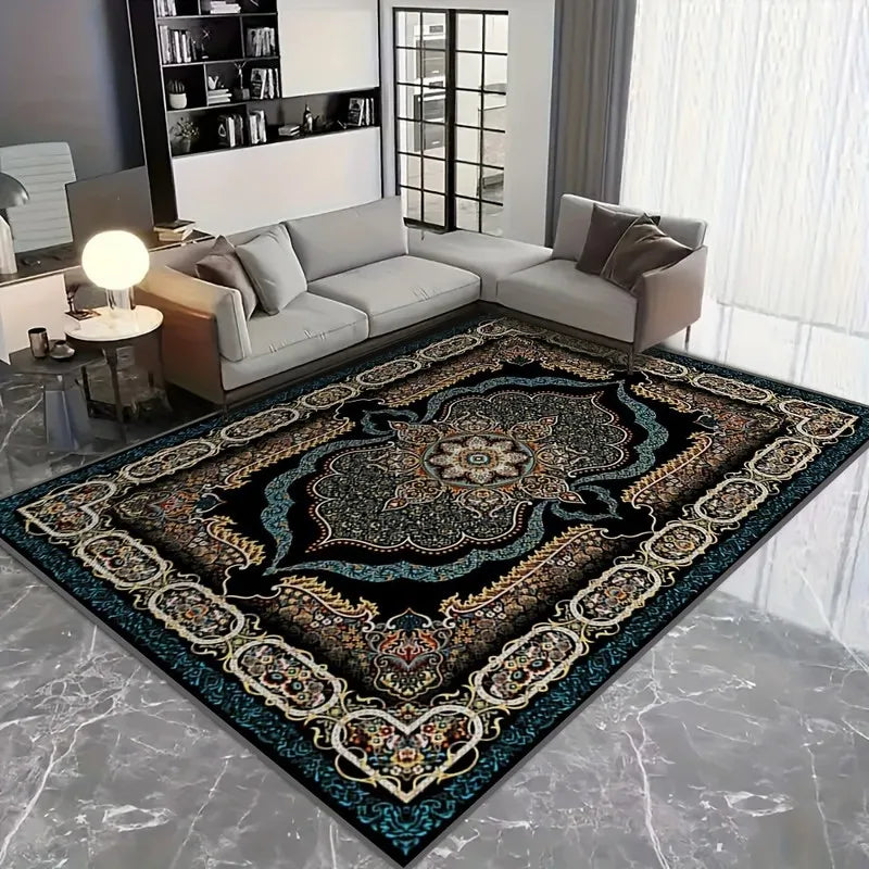 Decorative Velvet Floor Mat with Rubber Backing and Polyester