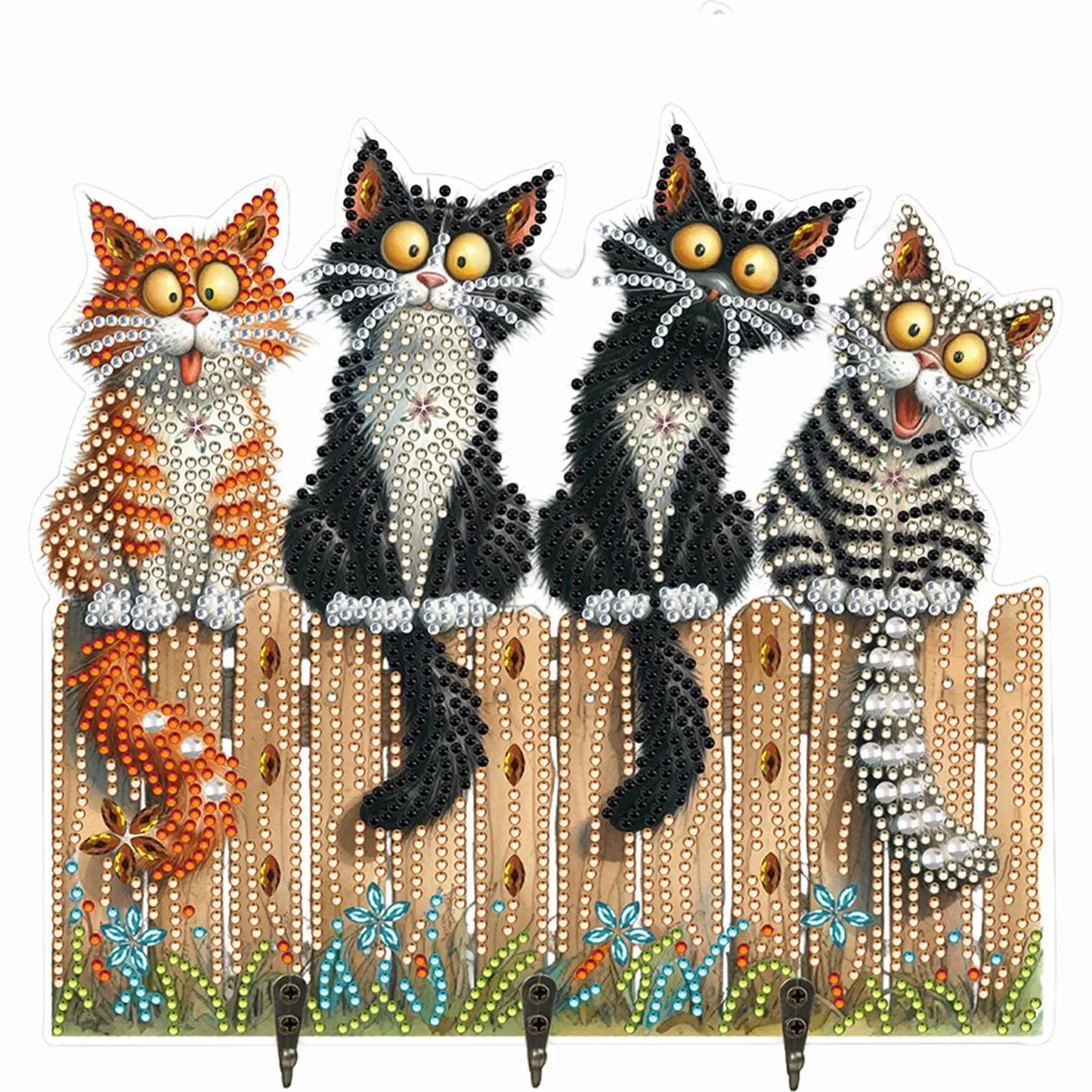 Kitten Diamond Art Wall Hooks For Painting And Craft Display