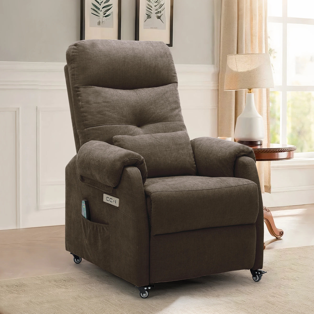 Korsaer Electric Recliner Chair With Usb Port And Wheels
