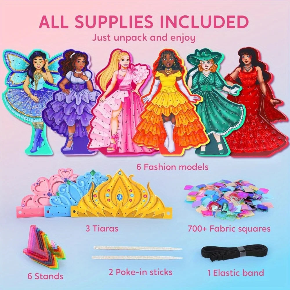 Joyfy Princess Dress Up Poke Fabric Foam Fashion Kit