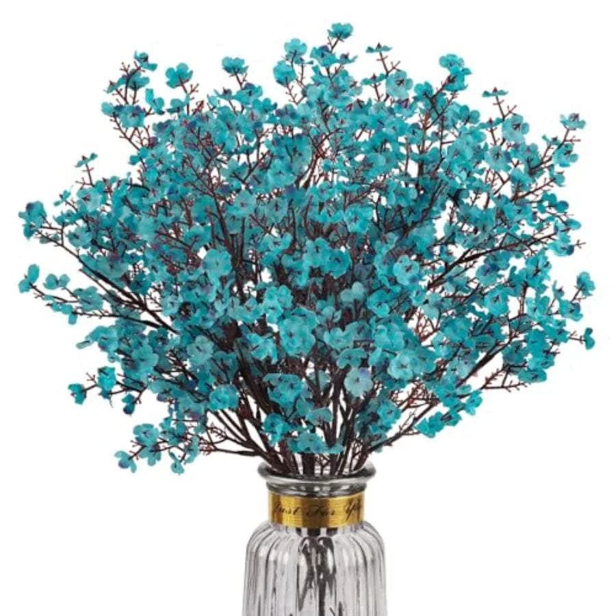 8Pcs Babys Breath Artificial Flowers Silk, Real Touch Bouquets Flowers for Vase Home Office Wedding Spring Winter Indoor Outdoo