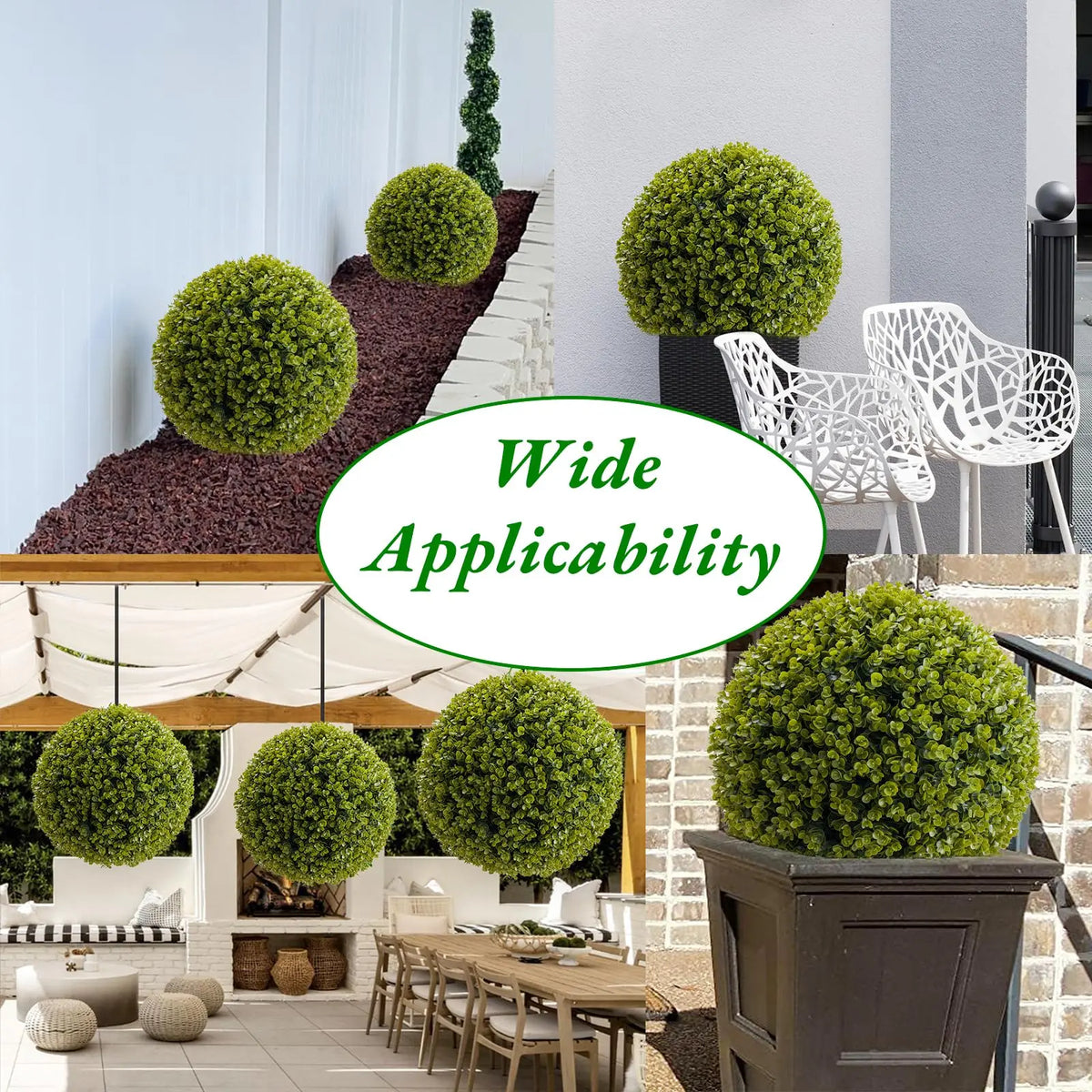 Studyset Artificial Topiary Garden Balls For Home And Outdoor Decor