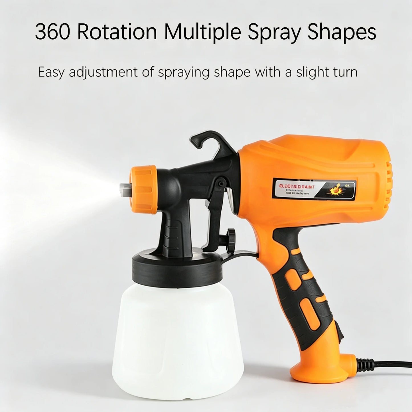 Electric Handheld Paint Spray Gun With Single Nozzle For Latex