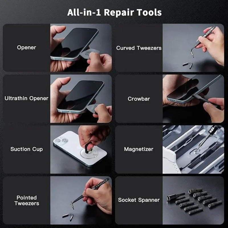JAKEMY Precision Cordless Electric Screwdriver With Magnetic Bits