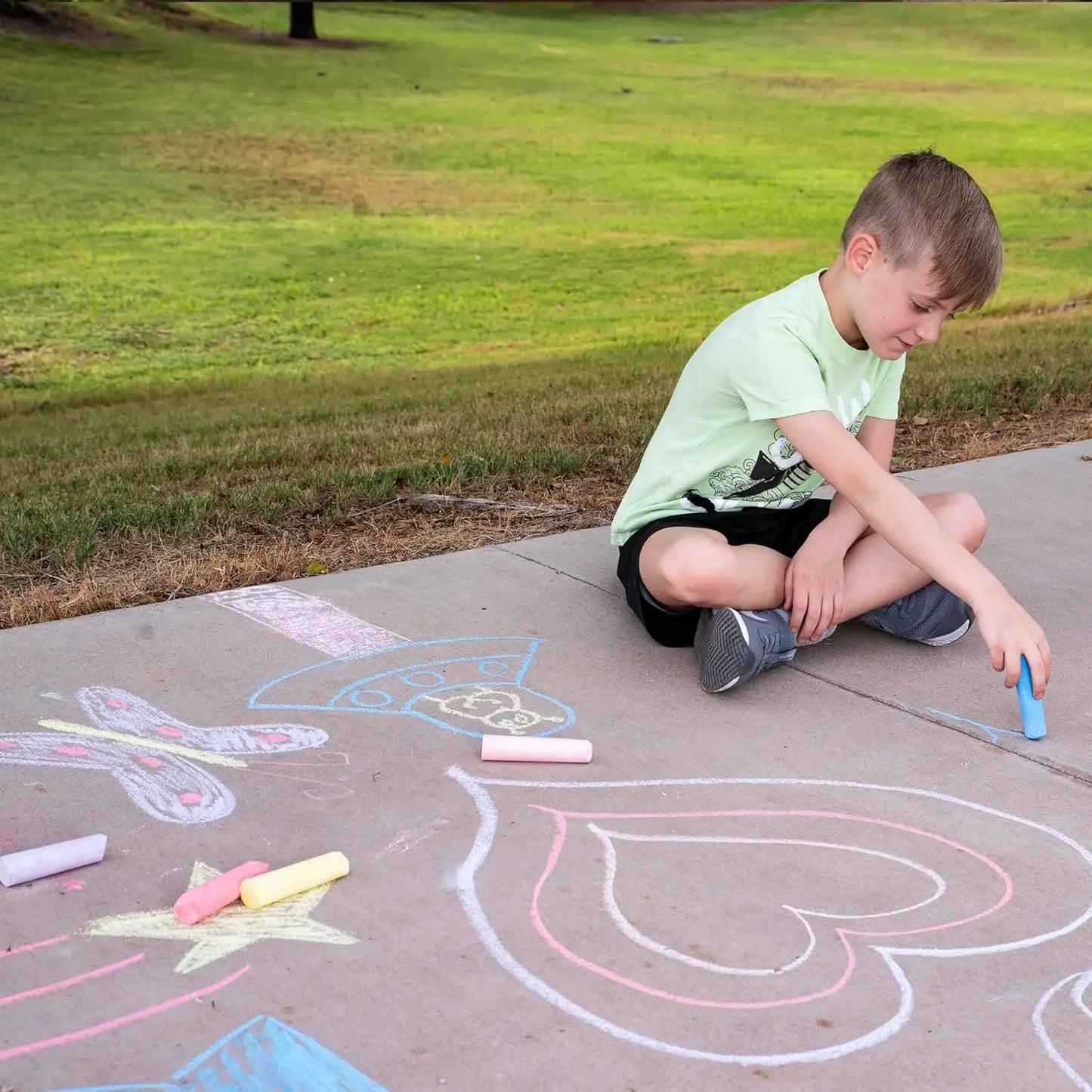 Joyfy Non Toxic Washable Sidewalk Chalk Set For Creative Play