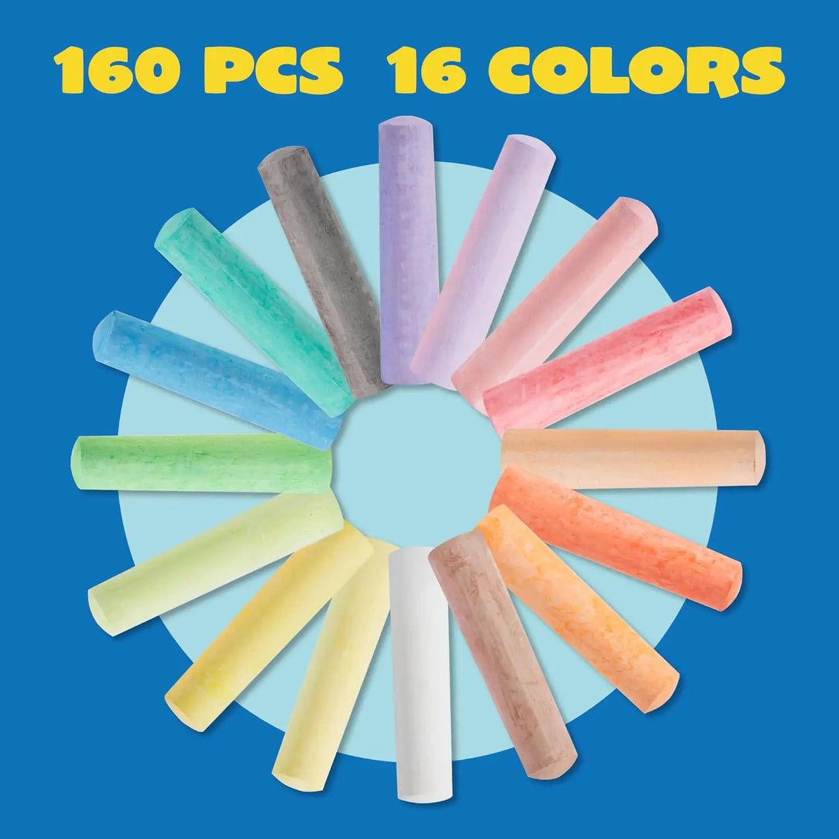 Joyfy Non Toxic Washable Sidewalk Chalk Set For Creative Play