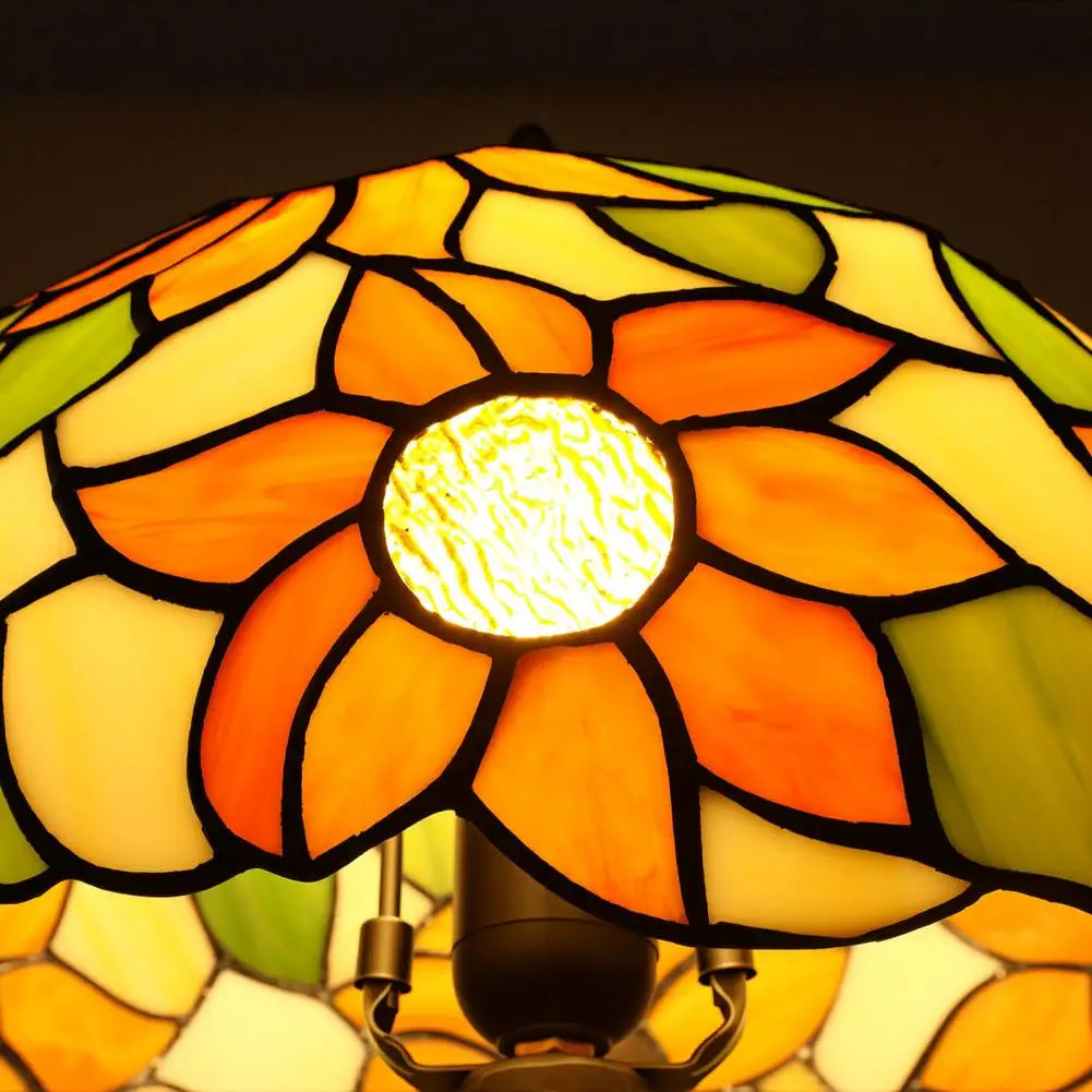 Stained Glass Sunflower Table Lamp 12