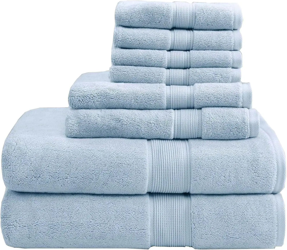 800GSM Bathroom Towel Set of 8 100% Cotton Bath Towel Set for Bathroom Luxurious Highly Absorbent 2