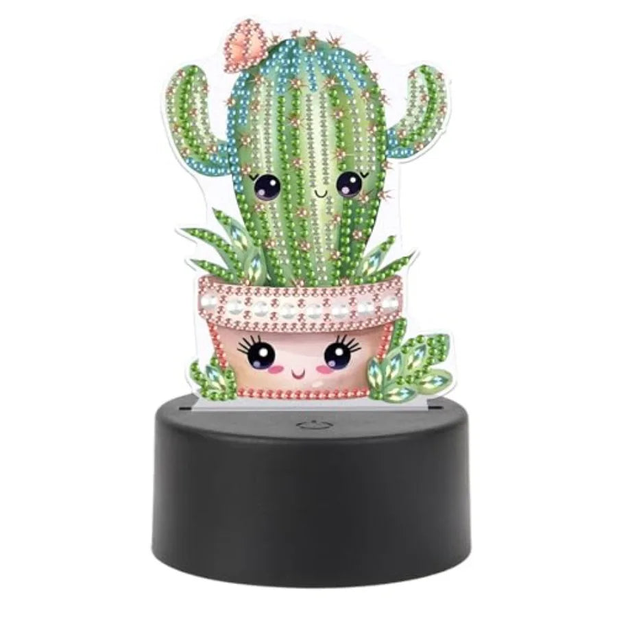Diamond Art Led Night Light Creative Diy Mosaic Decor Lamp