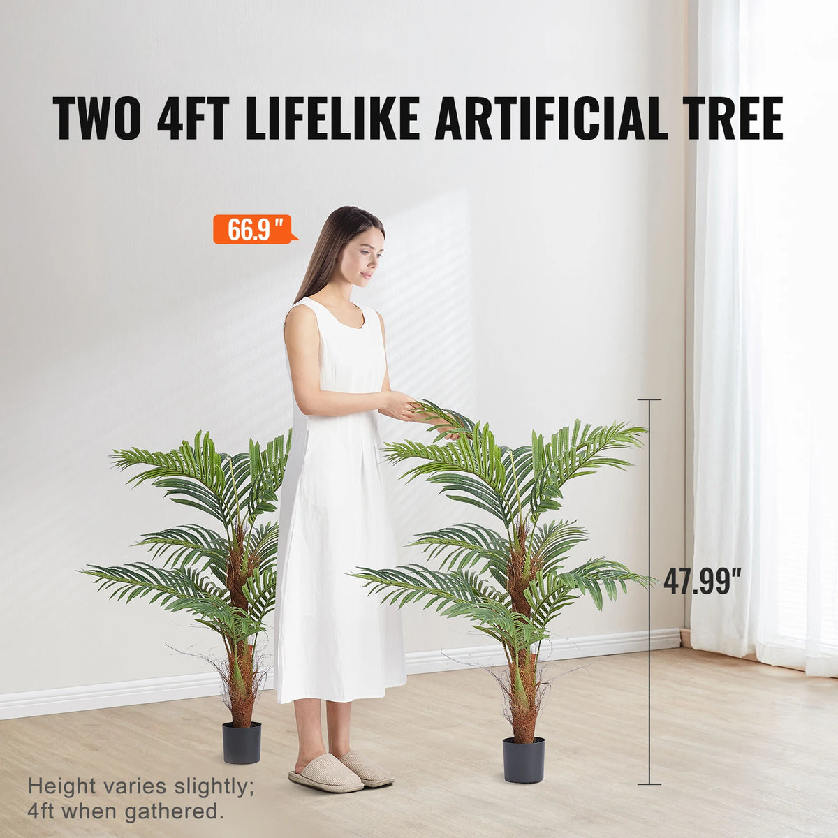SucceBuy Premium Faux Palm Tree Featuring Stable Balanced Design