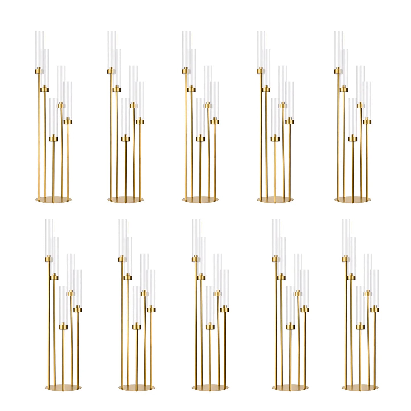VINCIGANT Floor Candelabra 5 Arm Candle Holder For LED Candles