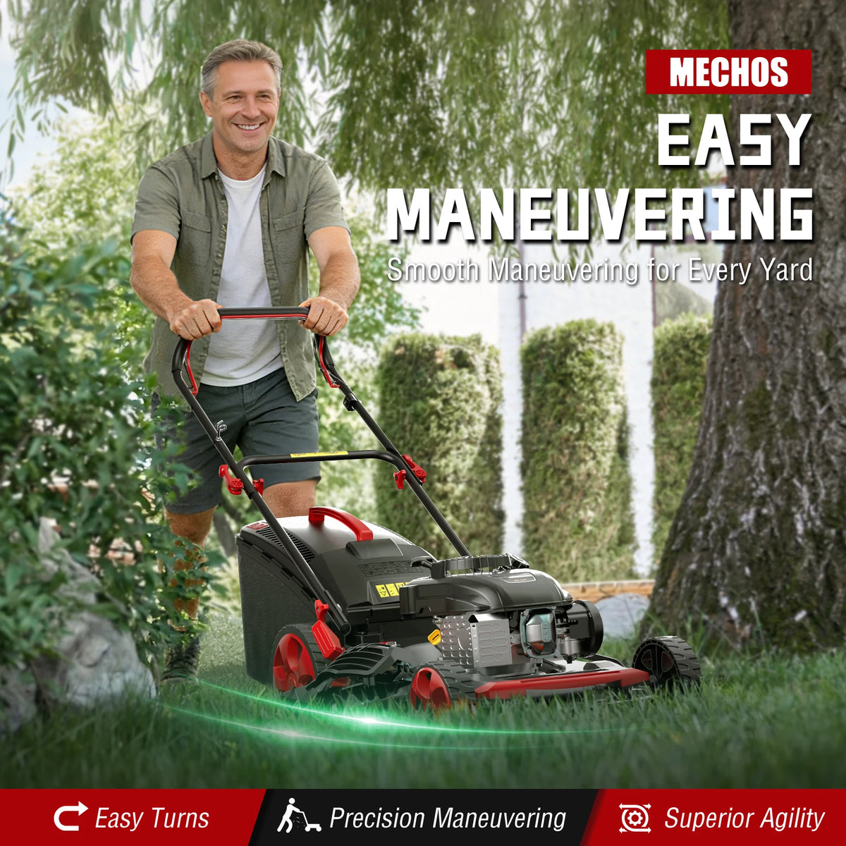 Jetting Four Stroke Gas Self Propelled Lawn Mower Bagging System