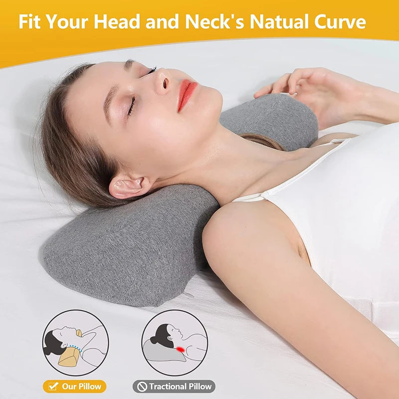 Memory Foam Contour Cervical Pillow For Side Sleepers Orthopedic