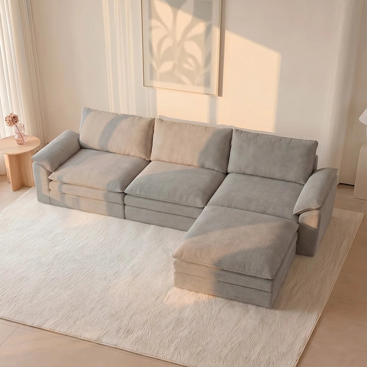 Modern Cloud Modular Sofa Set With Plush Cushions For Home
