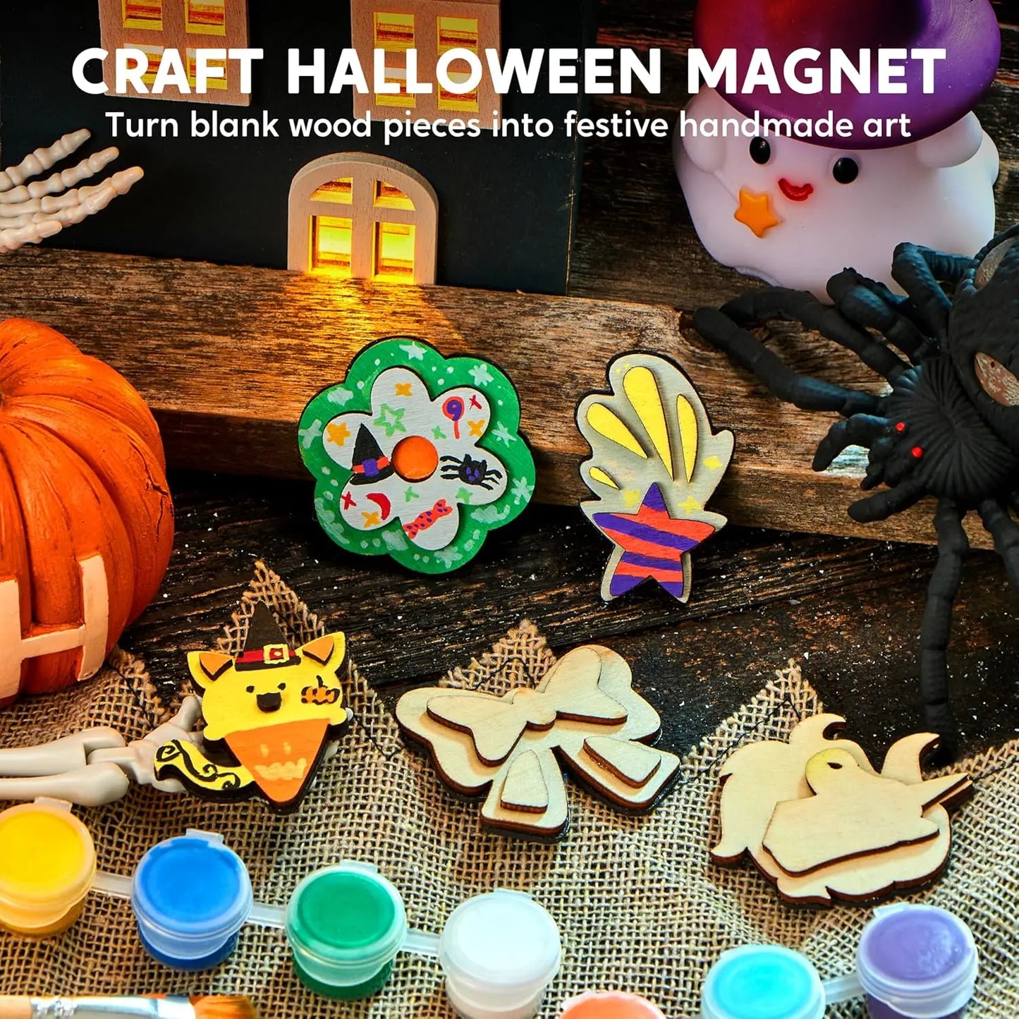 Joyfy Fantasy Wooden Magnets Creative Painting Craft Kit For Kids