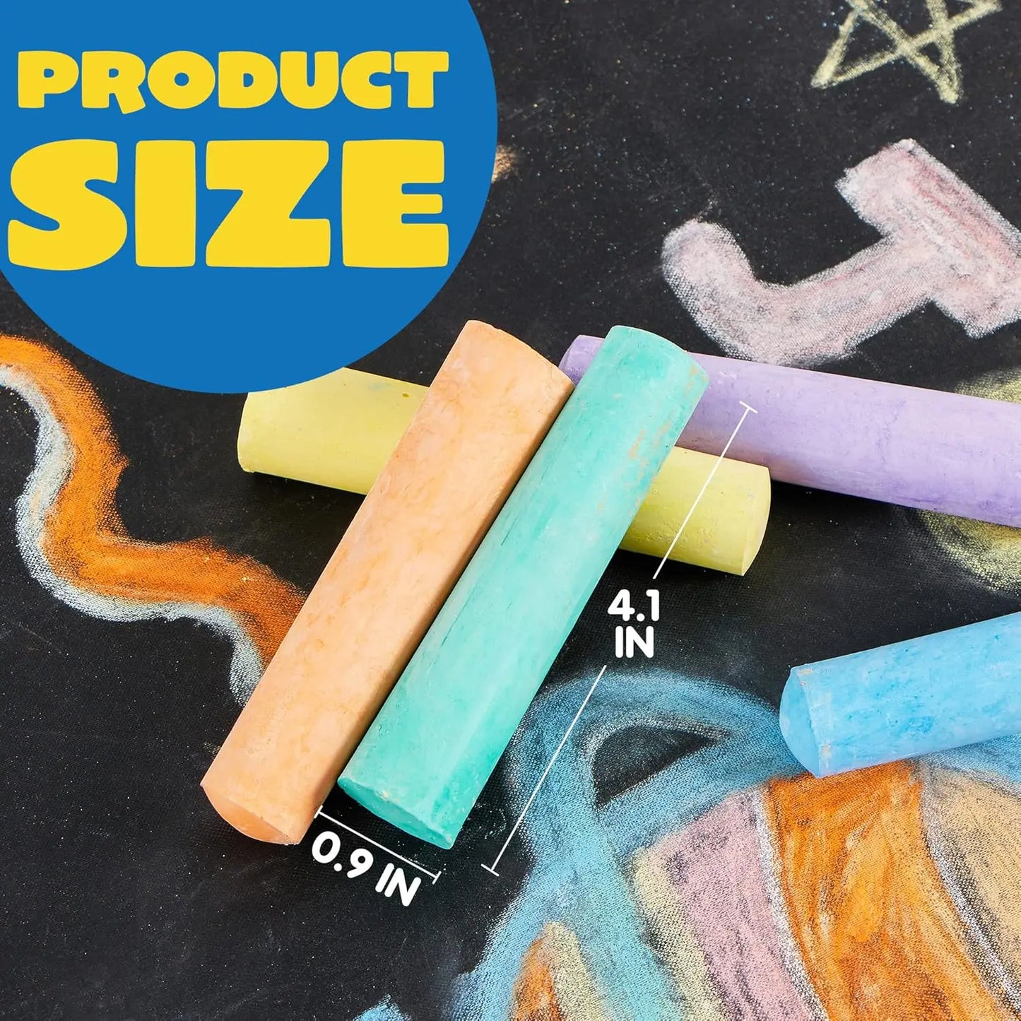 Joyfy Non Toxic Washable Sidewalk Chalk Set For Creative Play
