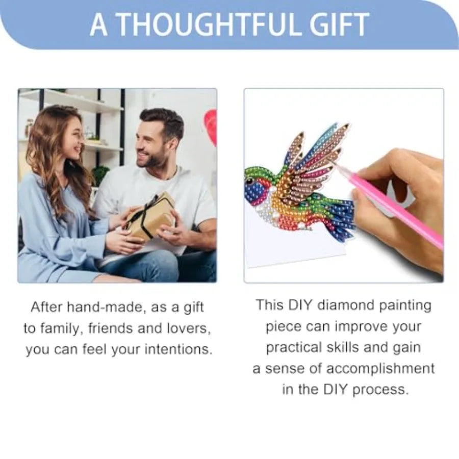 Diamond Art Led Night Light Creative Diy Mosaic Decor Lamp