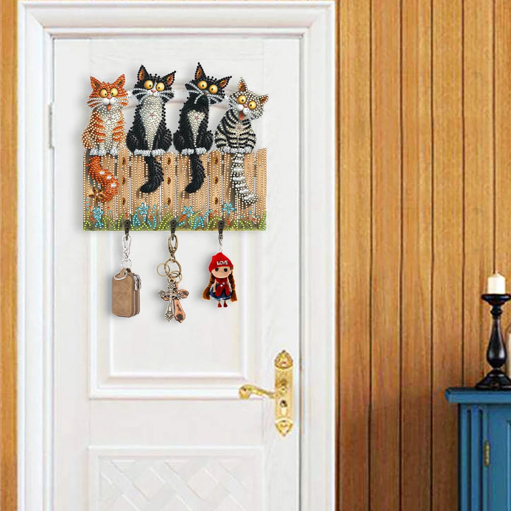 Kitten Diamond Art Wall Hooks For Painting And Craft Display