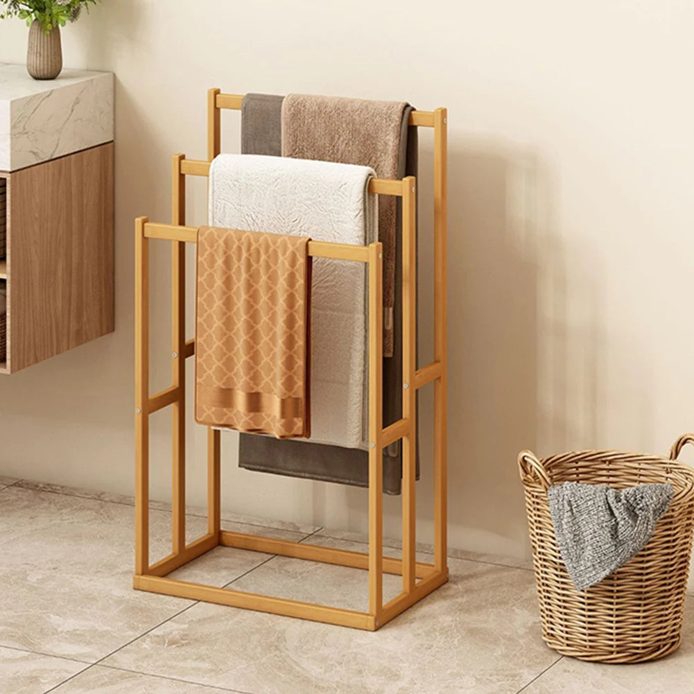 Vertical Freestanding Towel Rack For Bathroom Organization