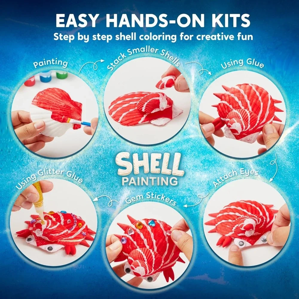 Joyfy Kids Seashell Painting Set With Creative Craft Supplies