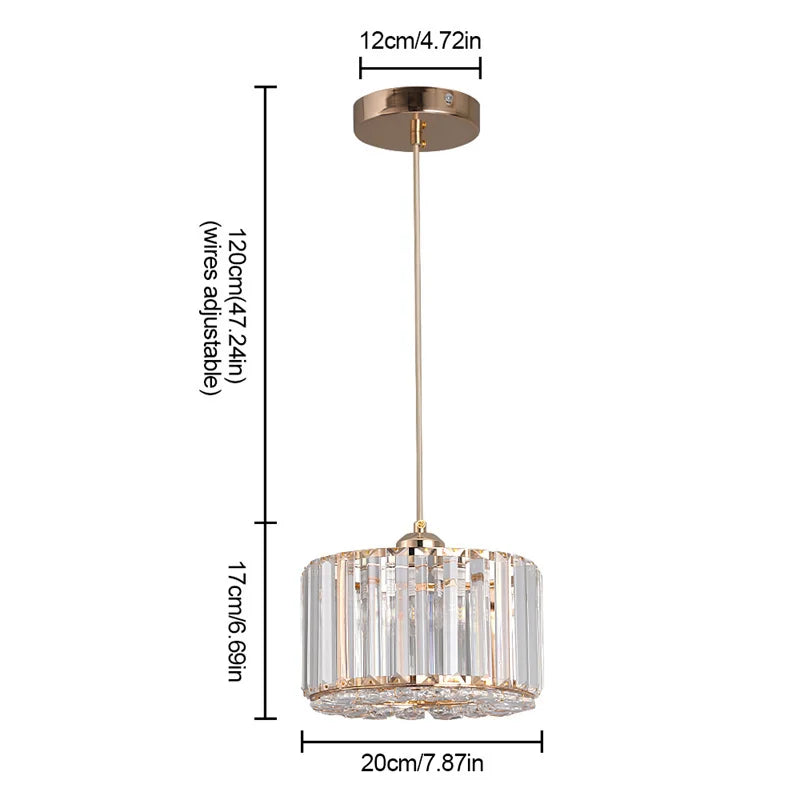 GreeLustr Modern Pendant LED Light Luxury Chandelier Crystal Ceiling Lamp