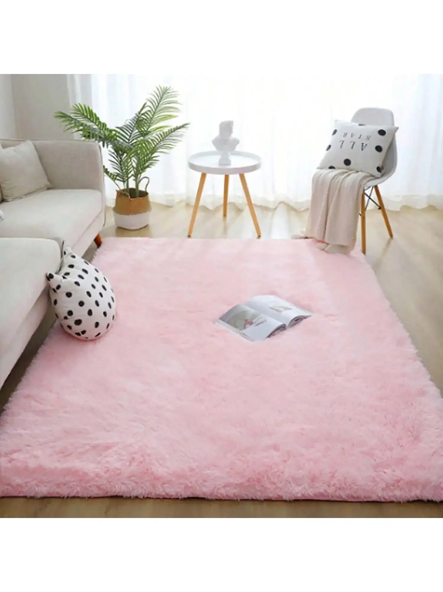 Thick Plush Cut Pile Carpet With Non Slip Protective Backing