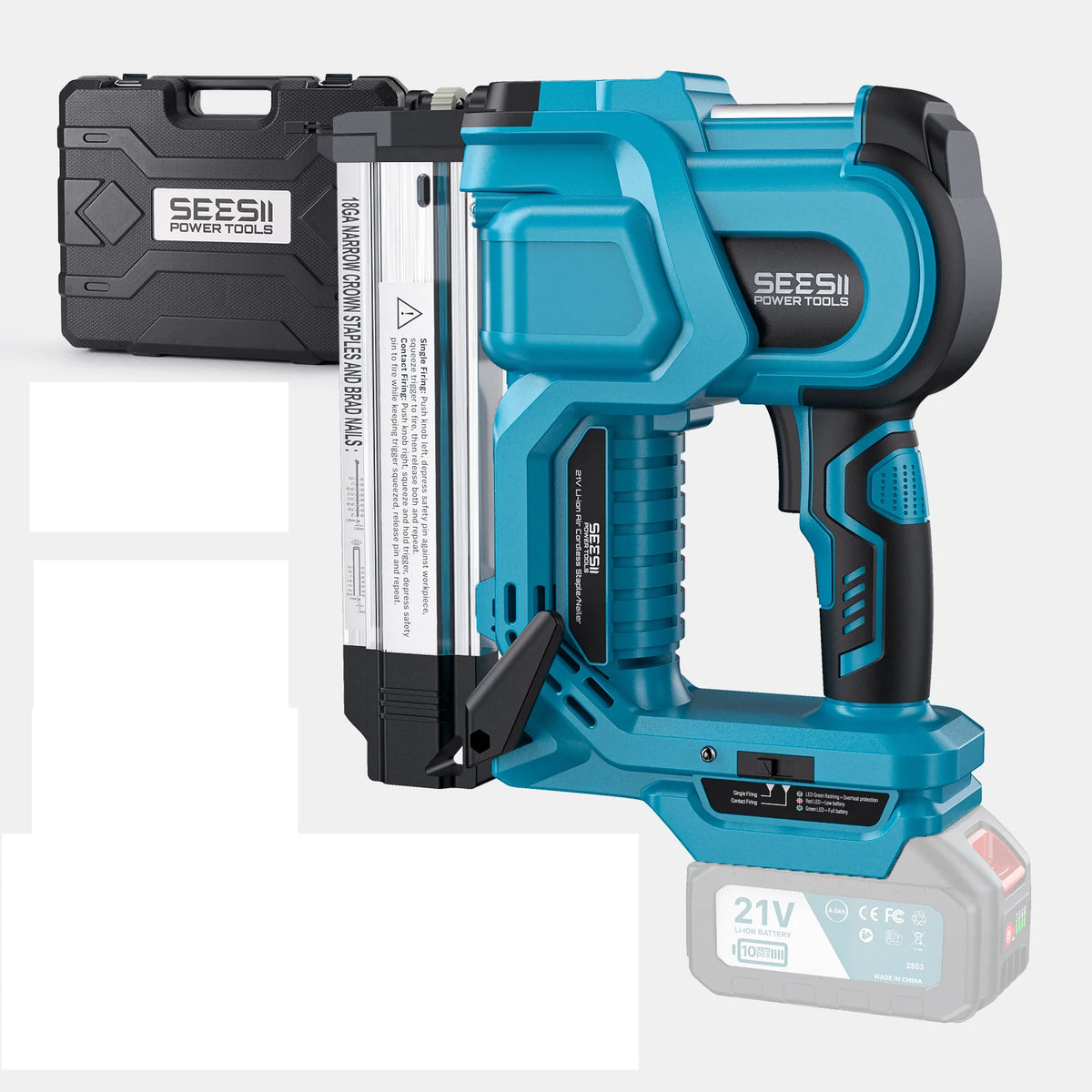 Seesii 2-in-1 Electric Nailer Stapler Depth Adjustable