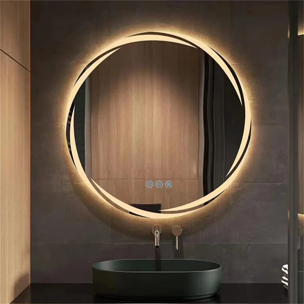 LED Round Anti Fog Wall Mounted Bathroom Vanity Mirror