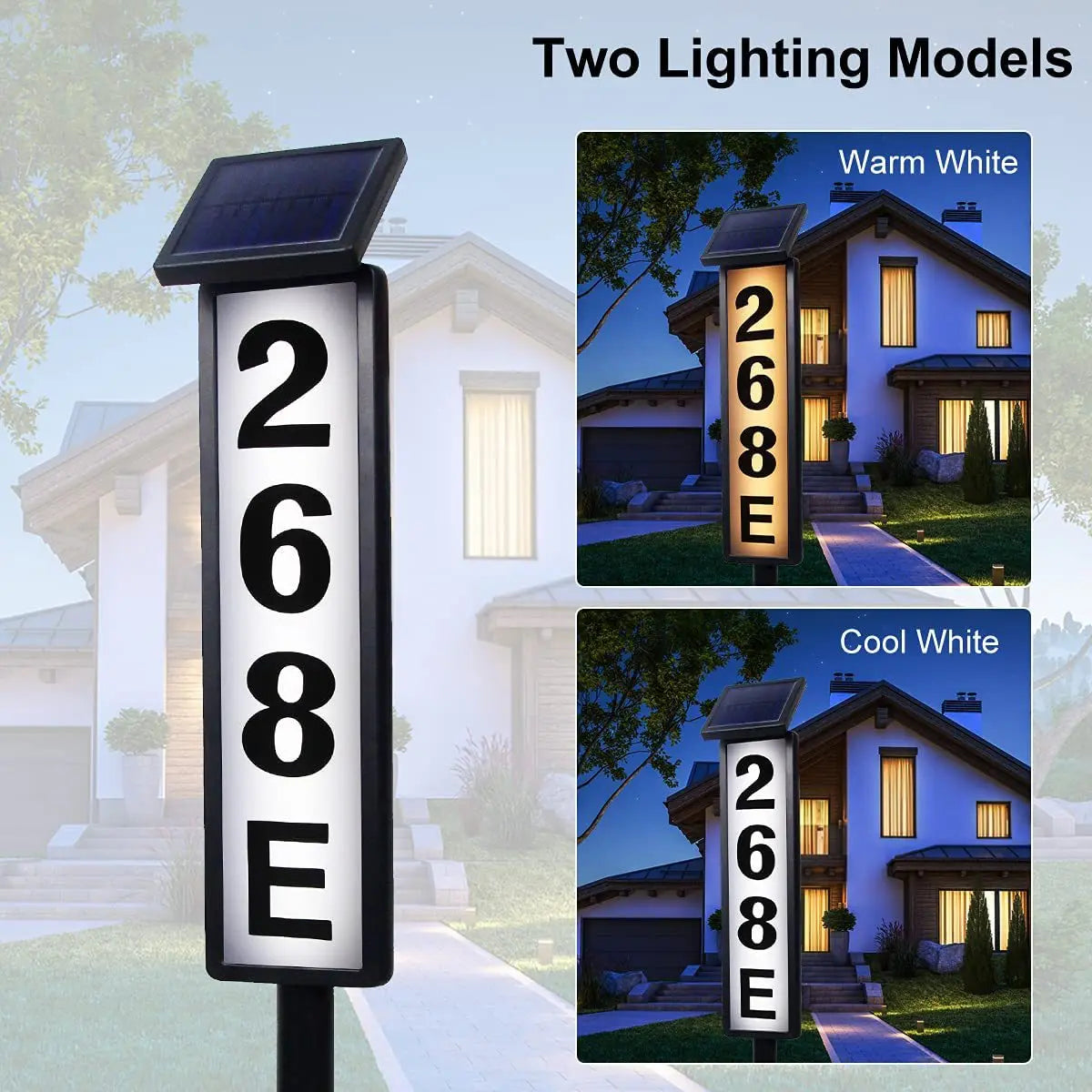 Solar Powered Outdoor Ground Insert Address Lawn Light