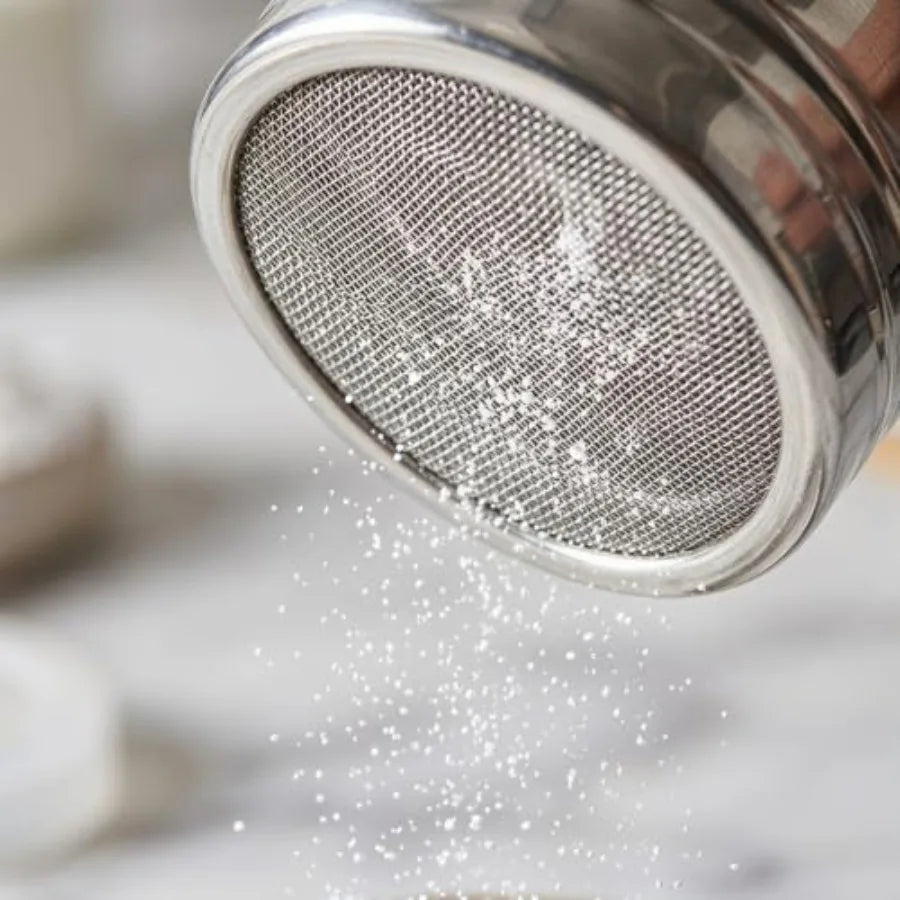 Powdered Sugar Shaker With Handle Fine Mesh Stainless Steel Duster