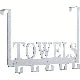Over The Door Hooks, Towel Rack with 5 Hooks, Towel Holder for Hanging Heavy Duty, Door Rack Over Door Hanger for Bedroom Bathroom Kitchen