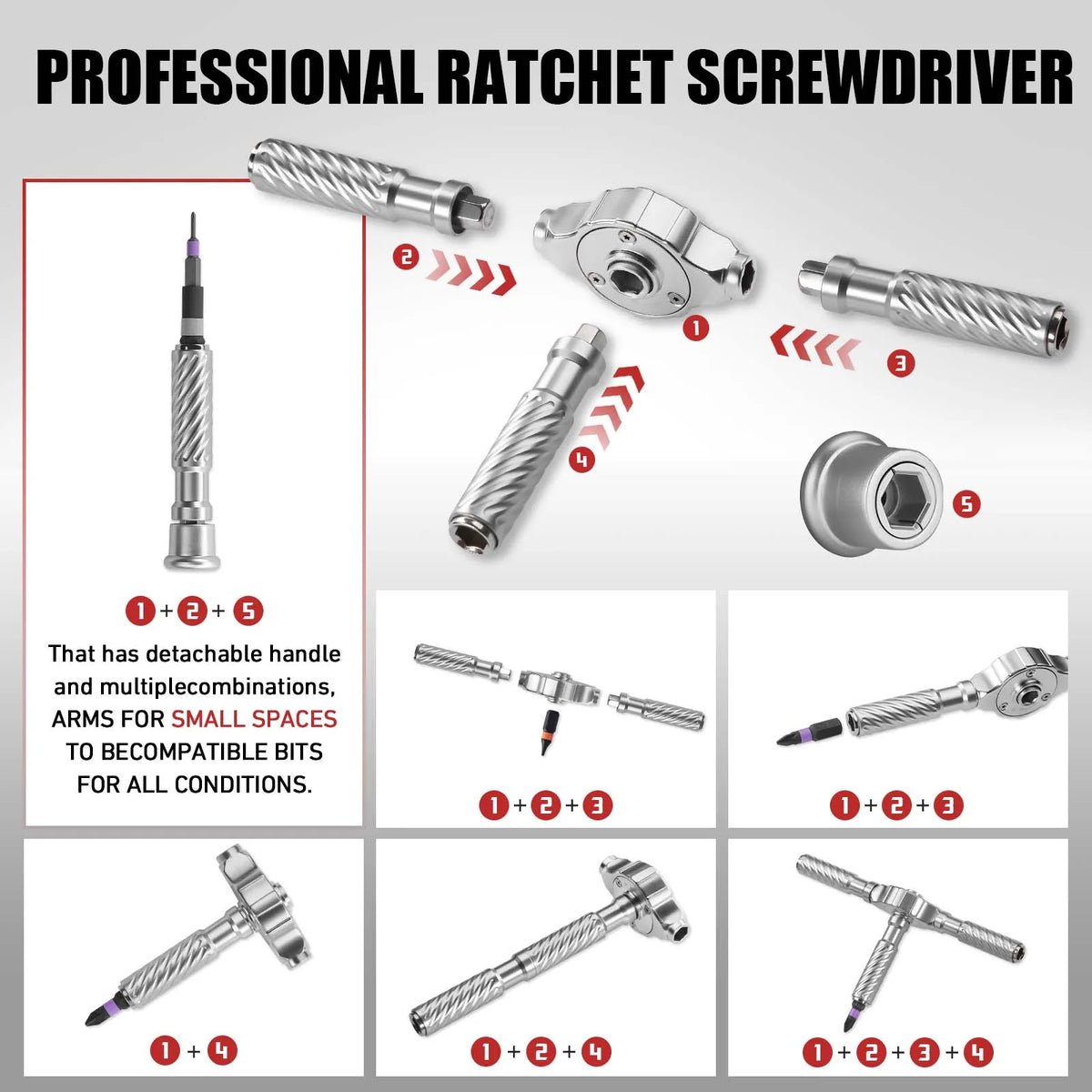 VMAN 66 Pieces Ratchet Screwdriver Set With Magnetic Bits