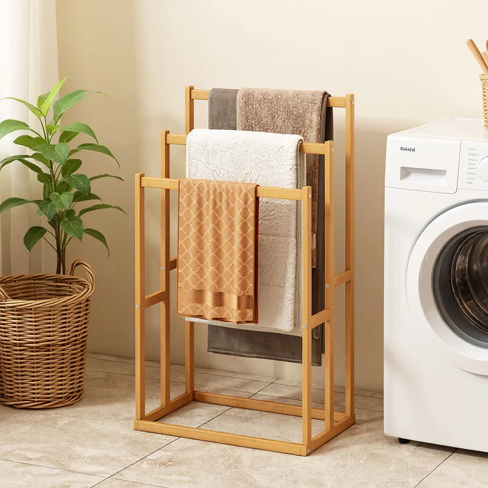 Vertical Freestanding Towel Rack For Bathroom Organization