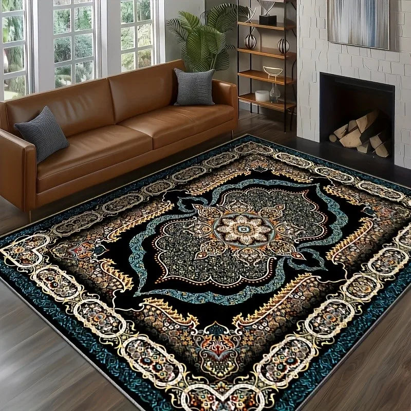 Decorative Velvet Floor Mat with Rubber Backing and Polyester