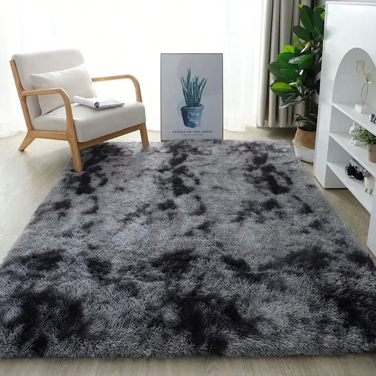 Thick Plush Cut Pile Carpet With Non Slip Protective Backing