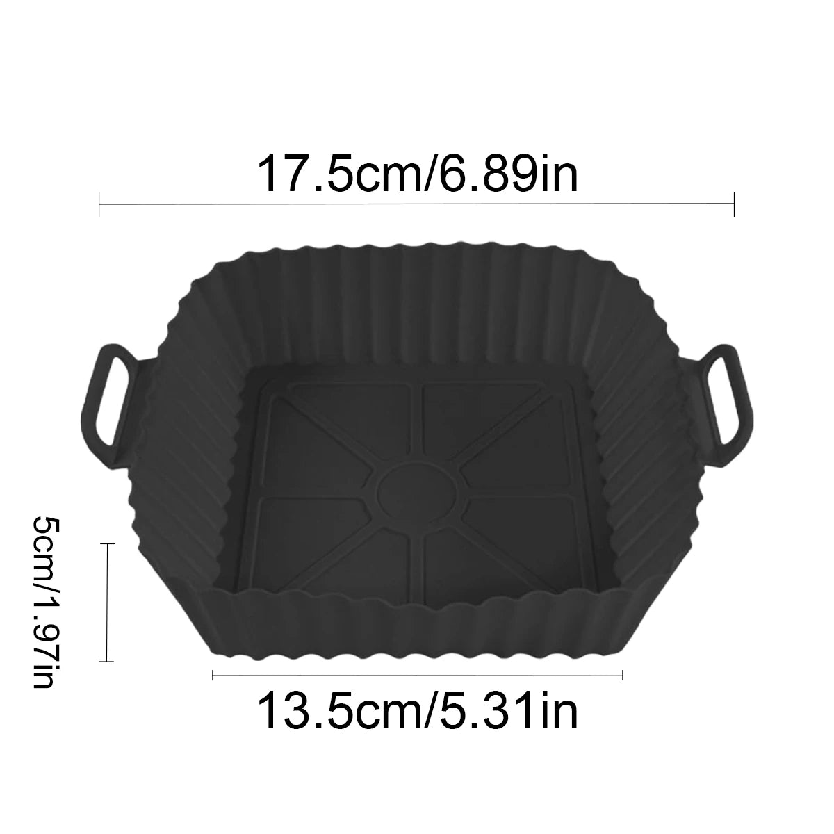 Air Fryer Silicone Liners Reusable Nonstick Baking Pan Set
