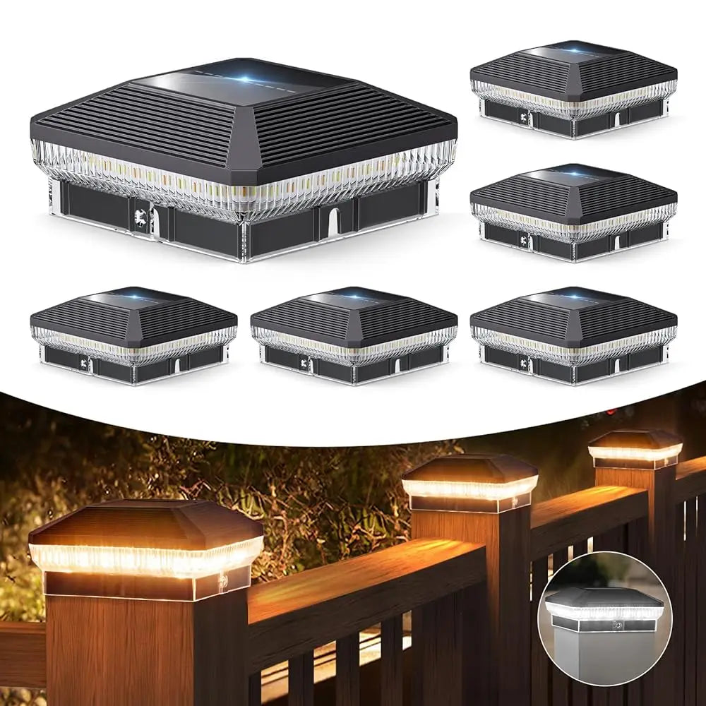 KPSTEK Solar Post Cap Lights Featuring 3 Modes And Waterproof Protection