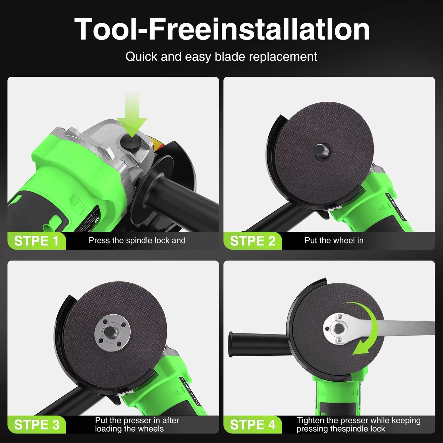 Taskstar Cordless Brushless Angle Grinder And Jigsaw Tool Set