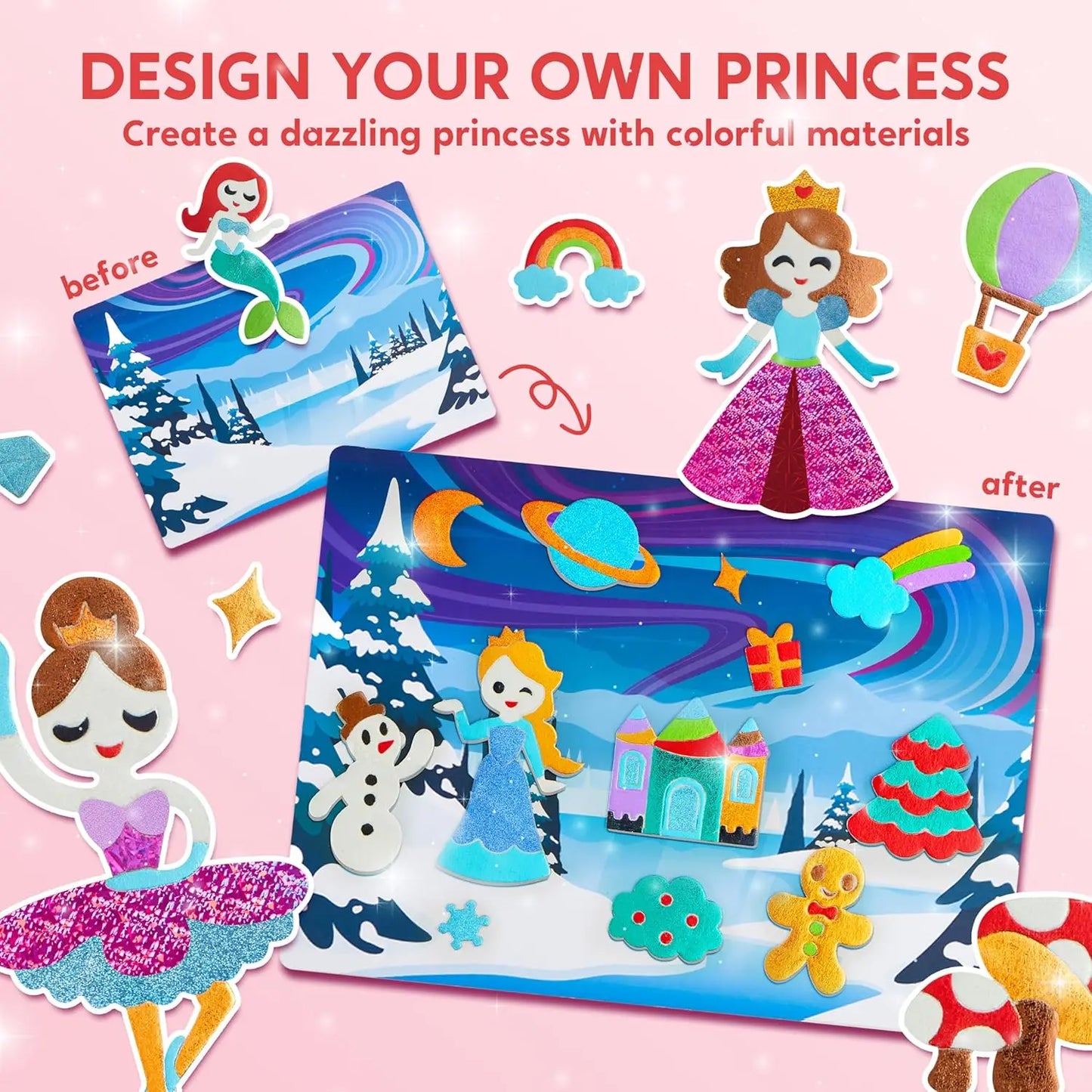 Joyfy Foil Art Kit For Kids Mess Free Creative Craft