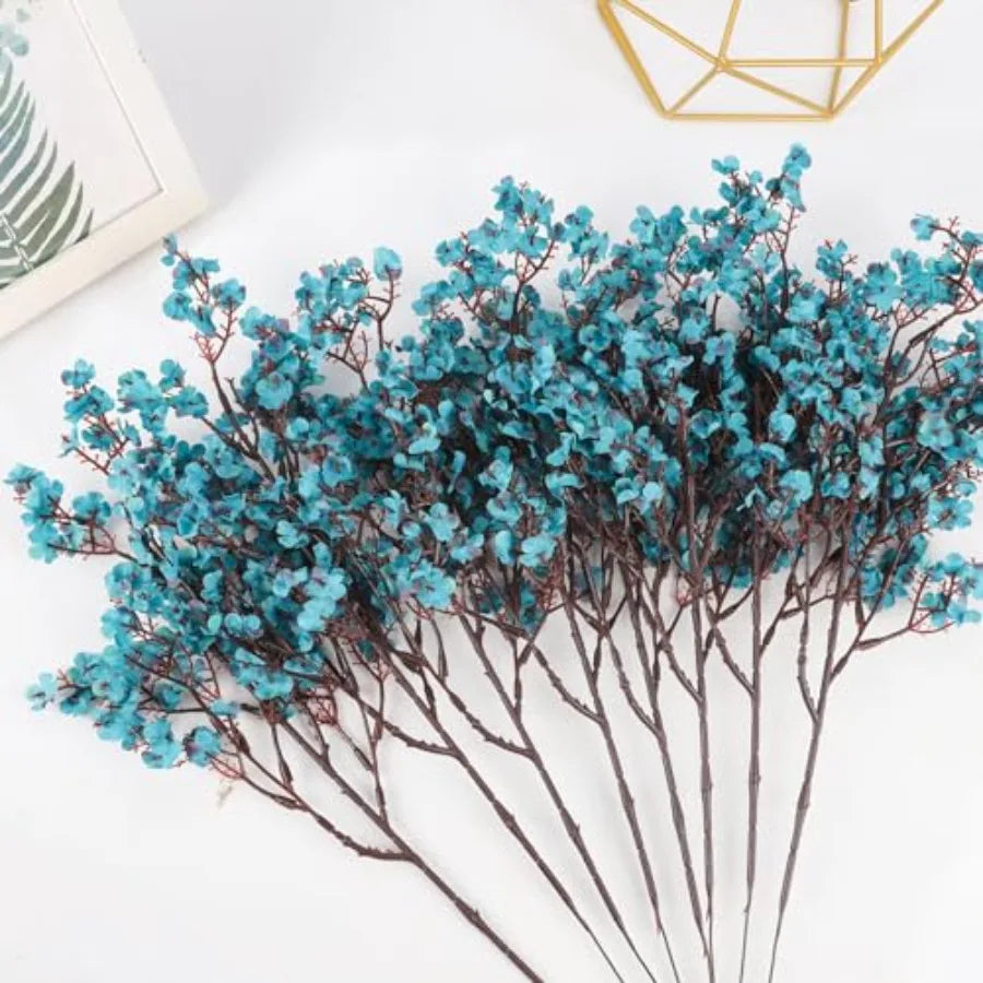 8Pcs Babys Breath Artificial Flowers Silk, Real Touch Bouquets Flowers for Vase Home Office Wedding Spring Winter Indoor Outdoo