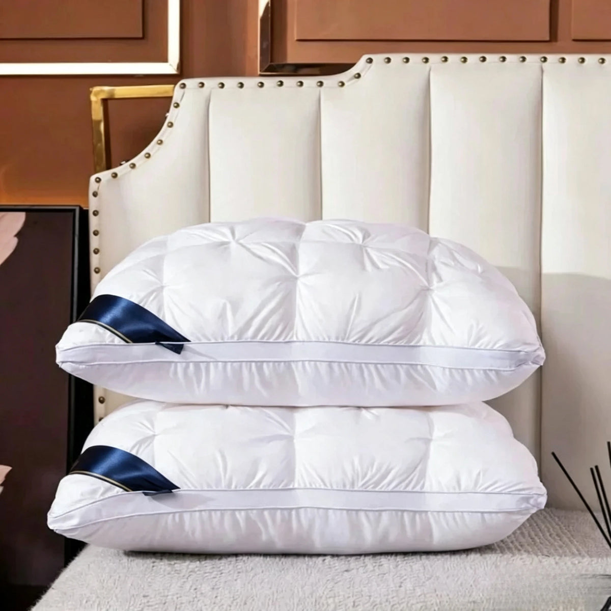 Premium Non Collapse Polyester Sleeping Pillow For Deep Comfortable Rest